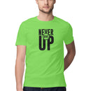 Never Give Up Printed Round Neck Men Tshirts