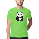 Panda Printed Round Neck Men Tshirts