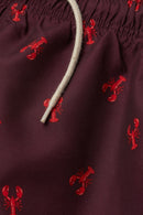 Dazzelz Burgundy Lobsters Swim Short For Men