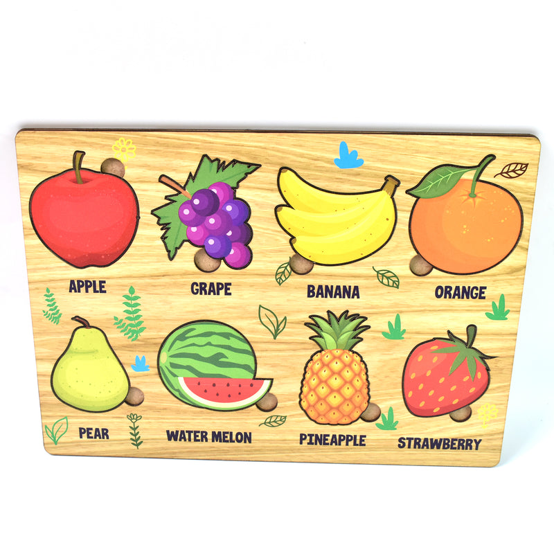 Fruit-Filled Fun! Educational Wooden Puzzle for Toddlers & Kids