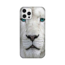 White Lion Portrait Pattern Mobile Case Cover for iPhone 12/ iPhone 12 Mini/ iPhone 12 Pro/ iPhone 12 Pro Max