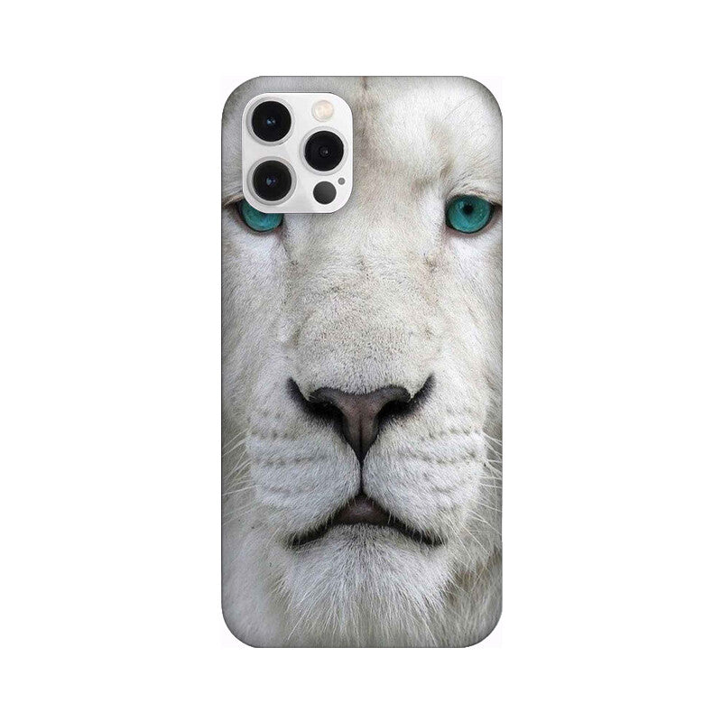 White Lion Portrait Pattern Mobile Case Cover for iPhone 12/ iPhone 12 Mini/ iPhone 12 Pro/ iPhone 12 Pro Max