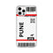 Flying to Pune Flight Ticket Pattern Mobile Case Cover for iPhone 12/ iPhone 12 Mini/ iPhone 12 Pro/ iPhone 12 Pro Max