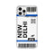 Flying to New Delhi Flight Ticket Pattern Mobile Case Cover for iPhone 12/ iPhone 12 Mini/ iPhone 12 Pro/ iPhone 12 Pro Max