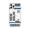 Flying to New Delhi Flight Ticket Pattern Mobile Case Cover for iPhone 12/ iPhone 12 Mini/ iPhone 12 Pro/ iPhone 12 Pro Max