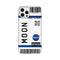 Flying to Moon Flight Ticket Pattern Mobile Cover for iPhone 12/ iPhone 12 Mini/ iPhone 12 Pro/ iPhone 12 Pro Max