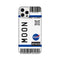 Flying to Moon Flight Ticket Pattern Mobile Cover for iPhone 12/ iPhone 12 Mini/ iPhone 12 Pro/ iPhone 12 Pro Max
