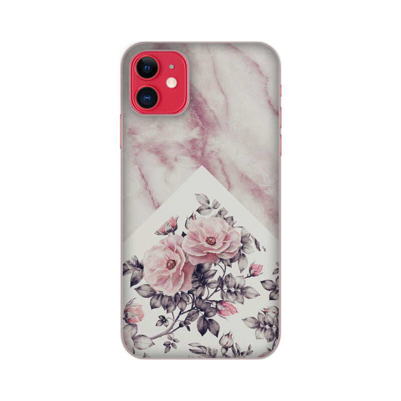 Flashlight Rose Iphone 11 Pro Max Case Light Pink Marble Pattern