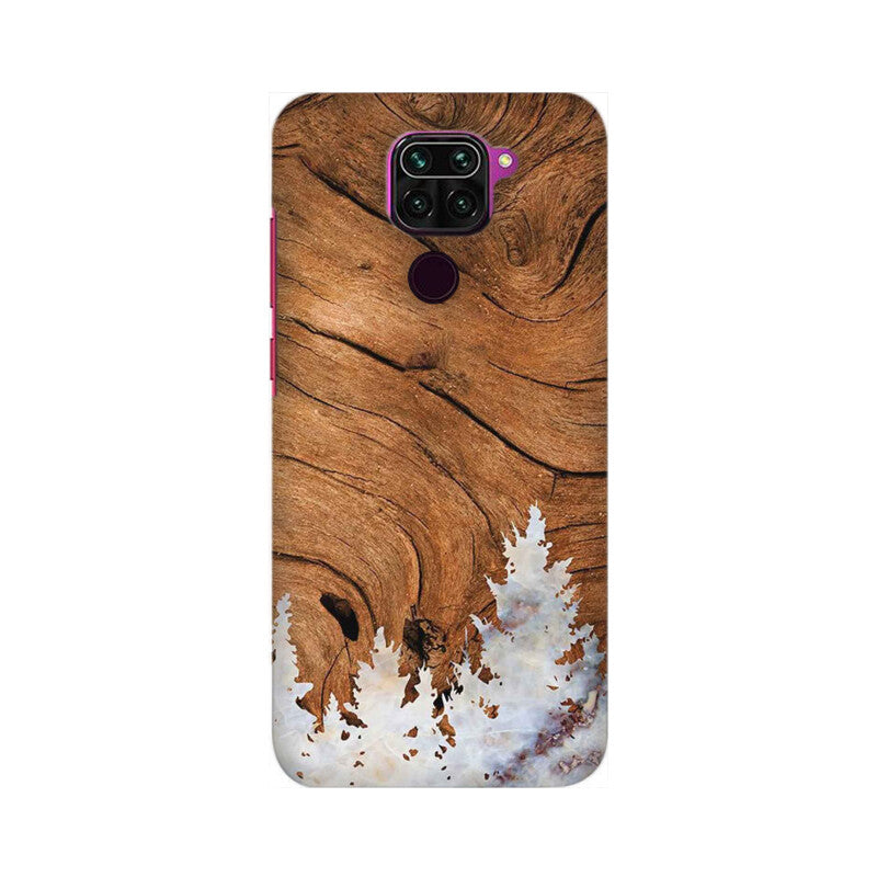 Wood Surface and Snowflakes Mobile Case Cover for Redmi Note 9/ Redmi Note 9 Pro