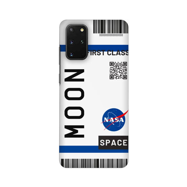 Flying to Moon Flight Ticket Pattern Mobile Cover for Galaxy S20 Plus