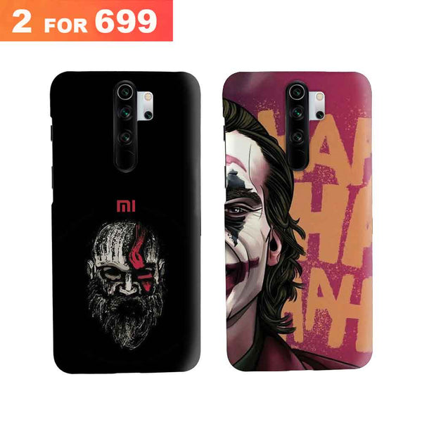 Combo Offer On Joker And Old Beard Man Pattern Mobile Case For Redmi Note 8 Pro ( Pack Of 2 )