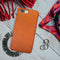 Orange Leather Case for Iphone 8 Plus