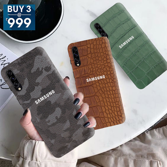 Combo Offer On Brown Design, Camo And Green Boxes Pattern Mobile Case For Galaxy A70 ( Pack Of 3 )