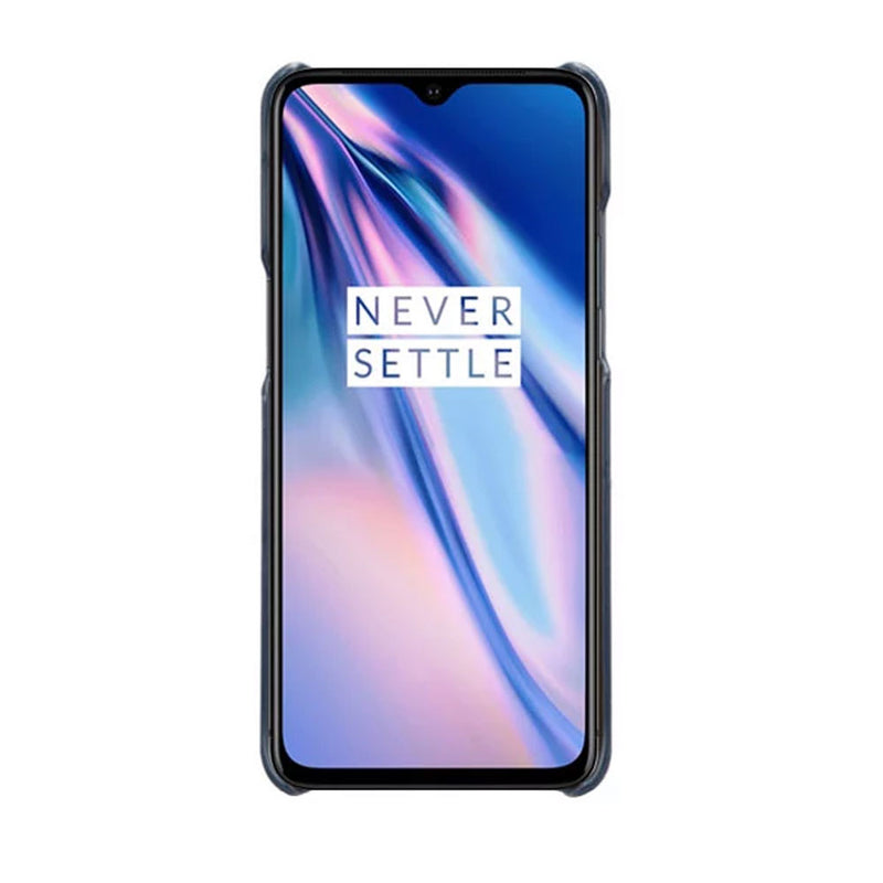 Navy Blue Leather Mobile Cover for Oneplus 7t