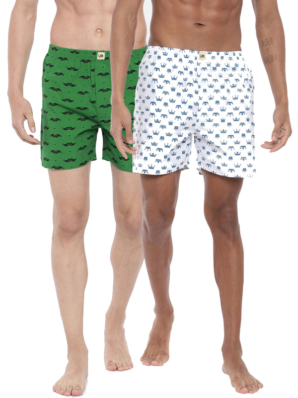 Dazzelz Men Pack Of Two Printed Swim Boxer For Men