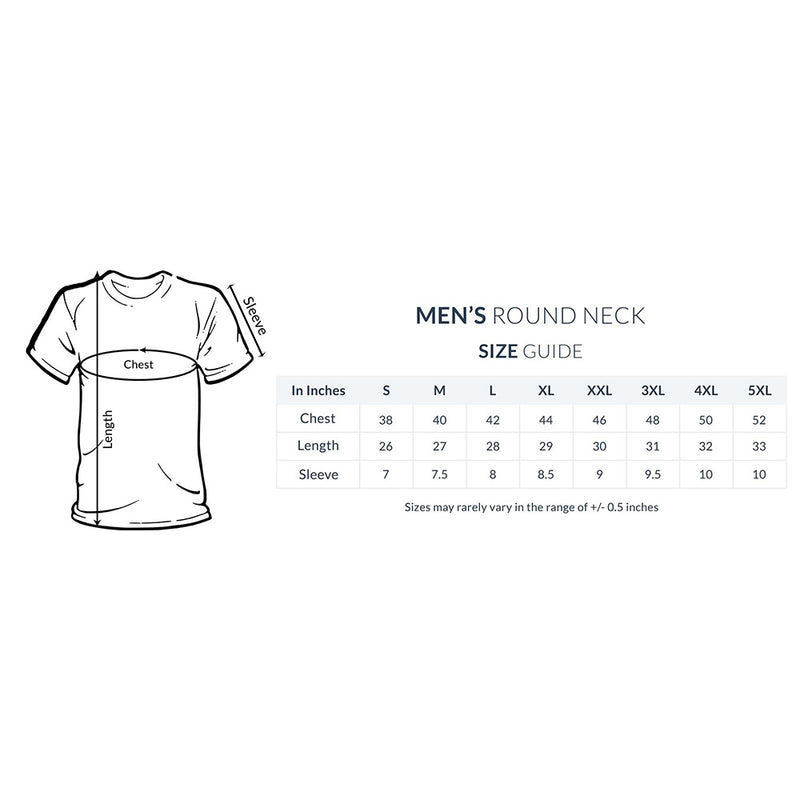 Locked Printed Round Neck Men Tshirts