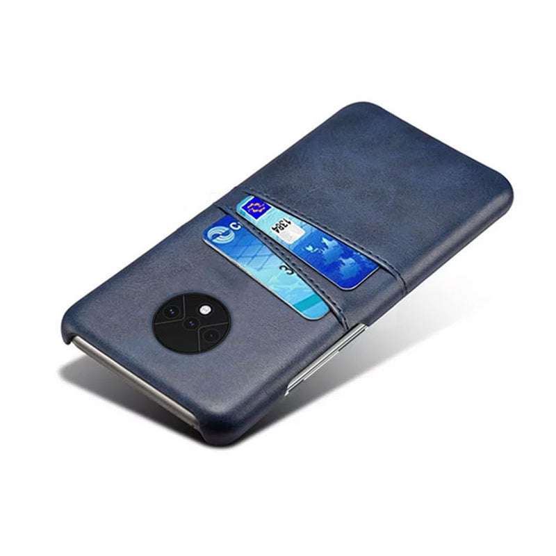 Navy Blue Leather Mobile Cover for Oneplus 7t