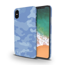 Blue and White Camouflage Printed Slim Cases and Cover for iPhone XS
