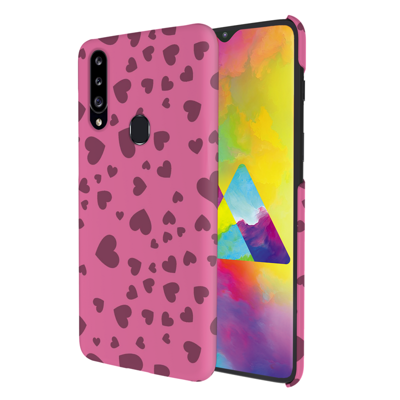 Pink Hearts Printed Slim Cases and Cover for Galaxy A20S