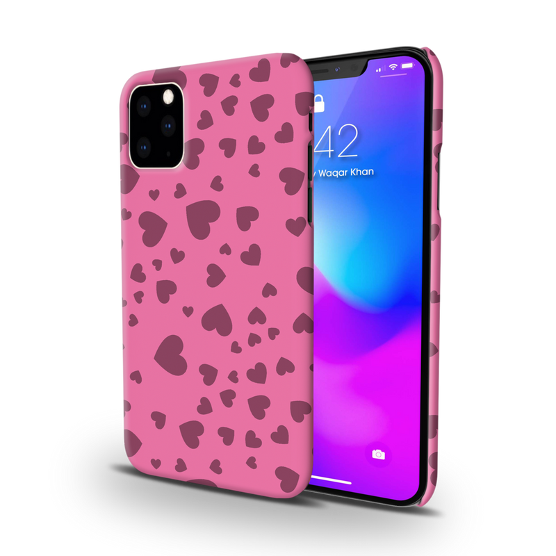 Pink Hearts Printed Slim Cases and Cover for iPhone 11 Pro