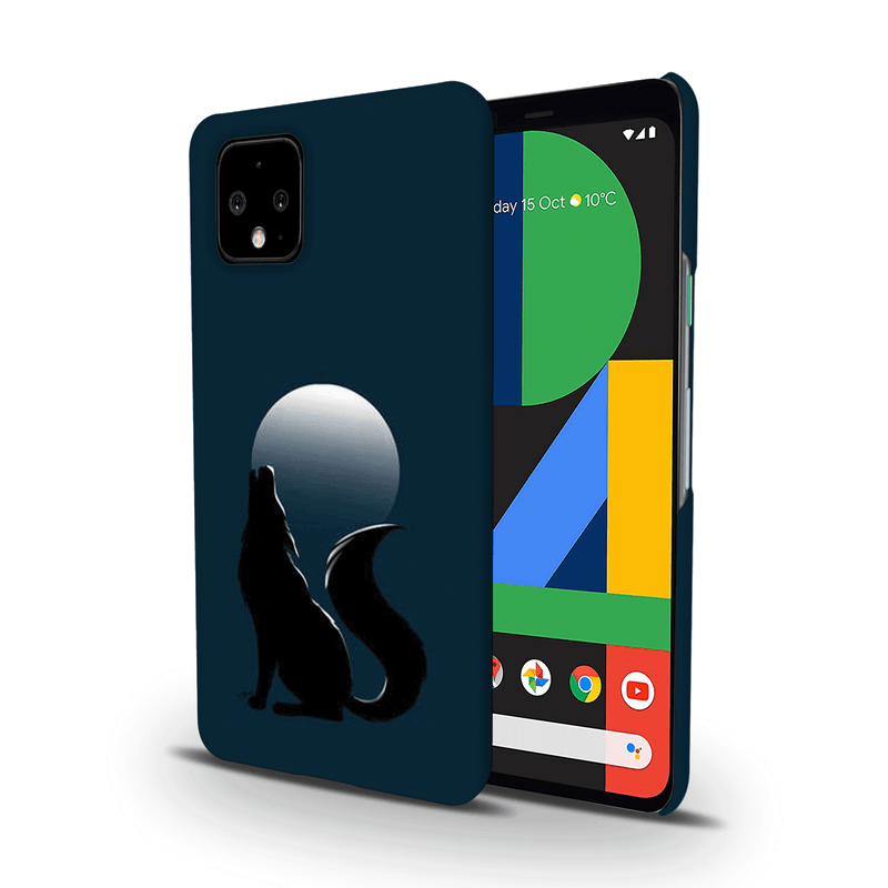 Wolf howling Printed Slim Cases and Cover for Pixel 4