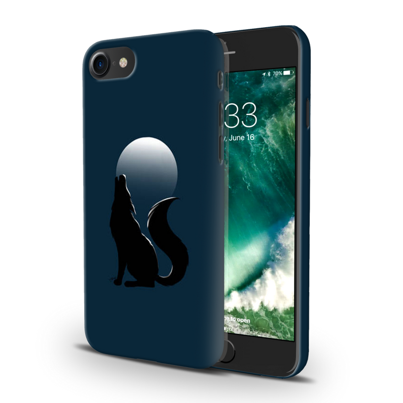 Wolf howling Printed Slim Cases and Cover for iPhone 8