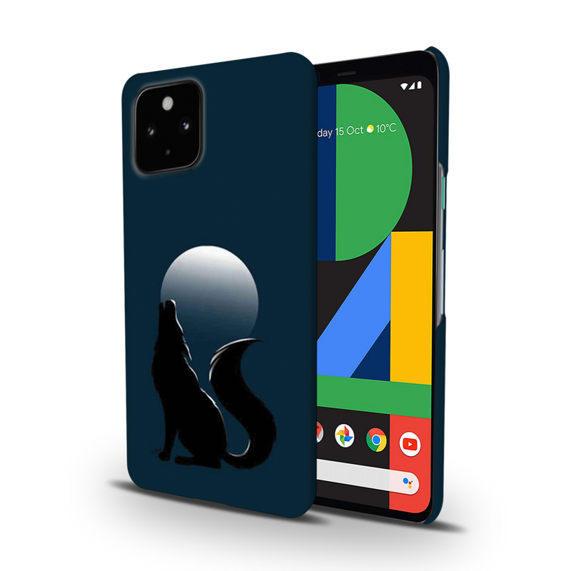 Wolf howling Printed Slim Cases and Cover for Pixel 4A