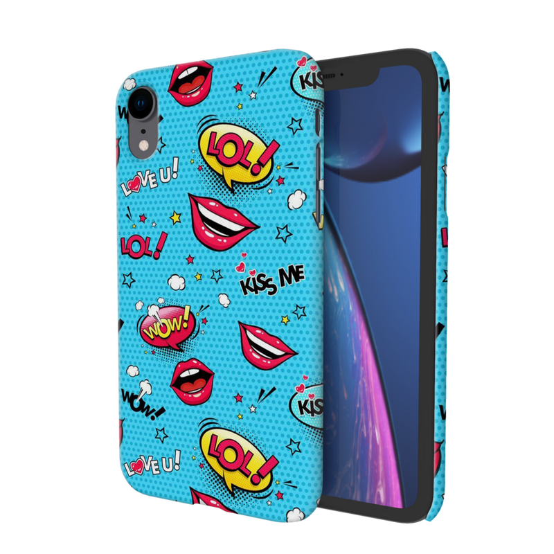 Kiss me Printed Slim Cases and Cover for iPhone XR