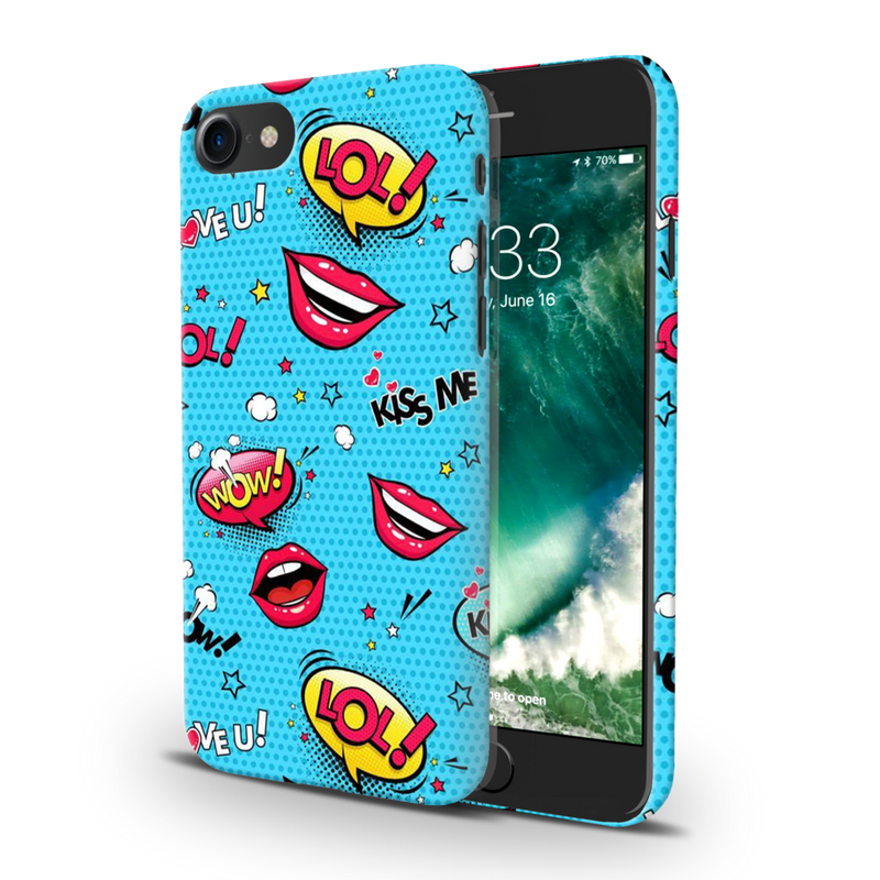 Kiss me Printed Slim Cases and Cover for iPhone 8