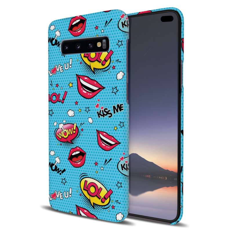 Kiss me Printed Slim Cases and Cover for Galaxy S10