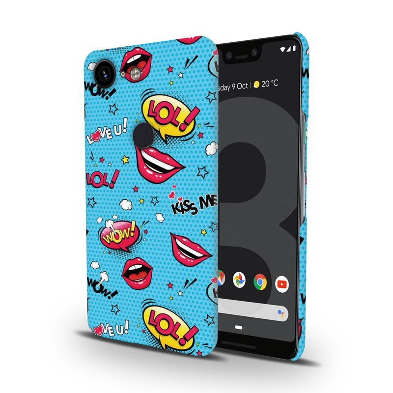 Kiss me Printed Slim Cases and Cover for Pixel 3