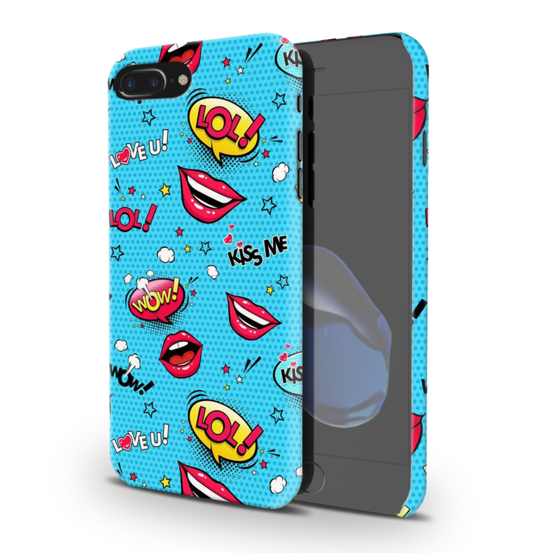 Kiss me Printed Slim Cases and Cover for iPhone 8 Plus