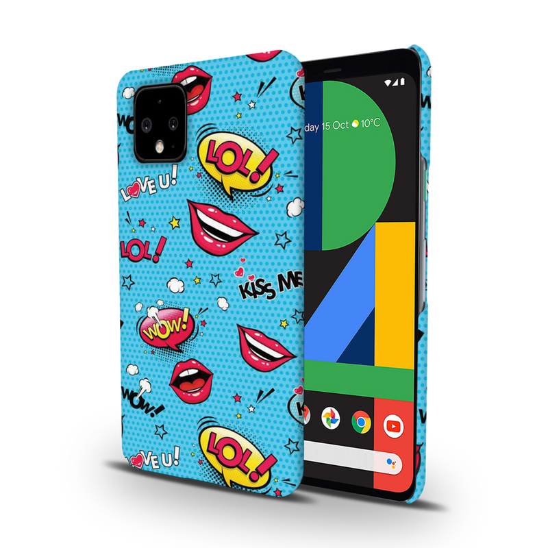 Kiss me Printed Slim Cases and Cover for Pixel 4