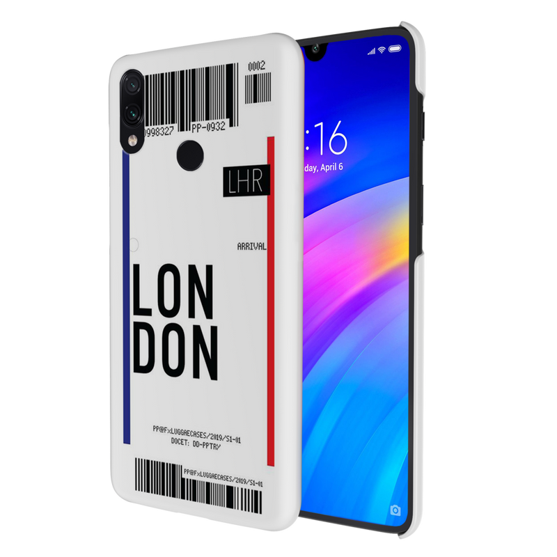 London Ticket Printed Slim Cases and Cover for Redmi Note 7 Pro