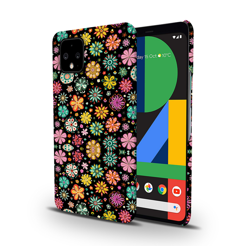 Night Florals Printed Slim Cases and Cover for Pixel 4