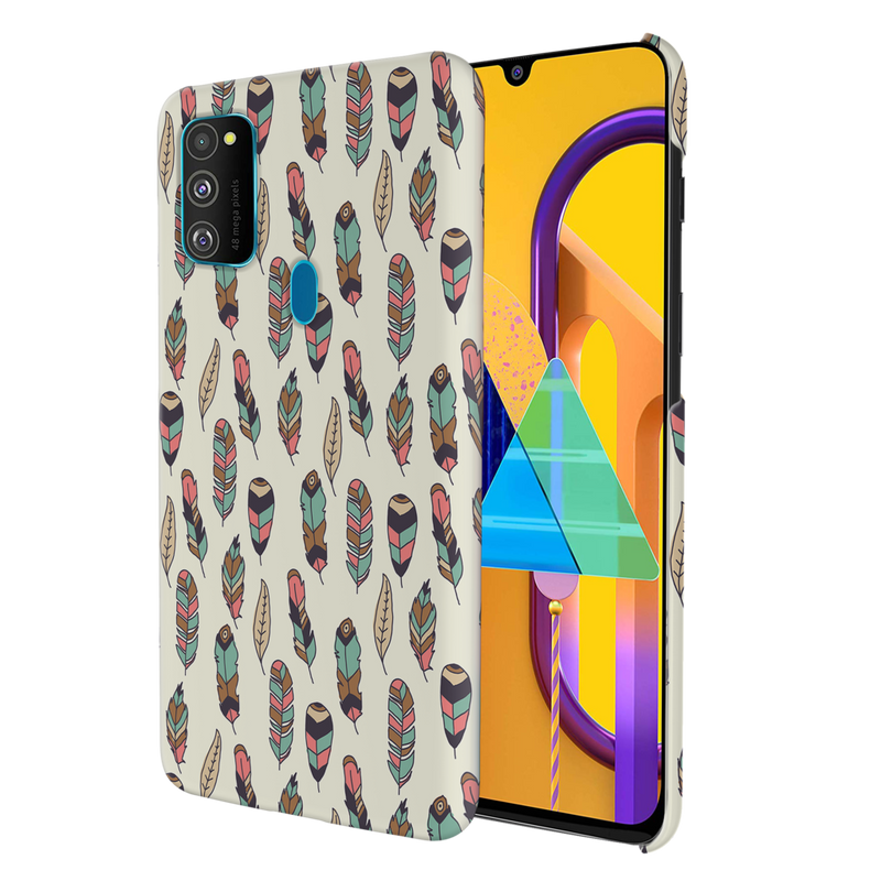 Feather pattern Printed Slim Cases and Cover for Galaxy M30S