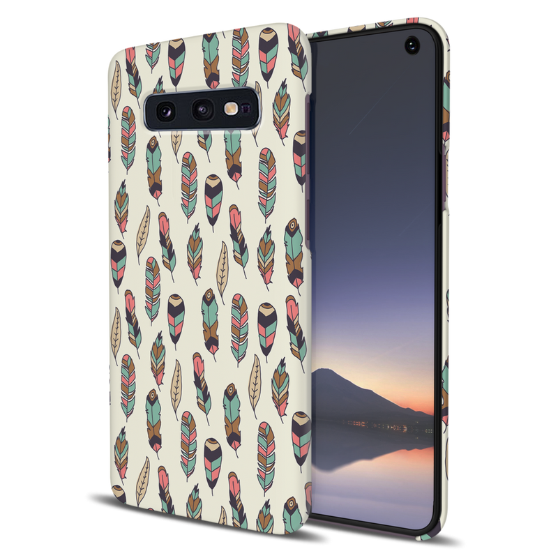 Feather pattern Printed Slim Cases and Cover for Galaxy S10E