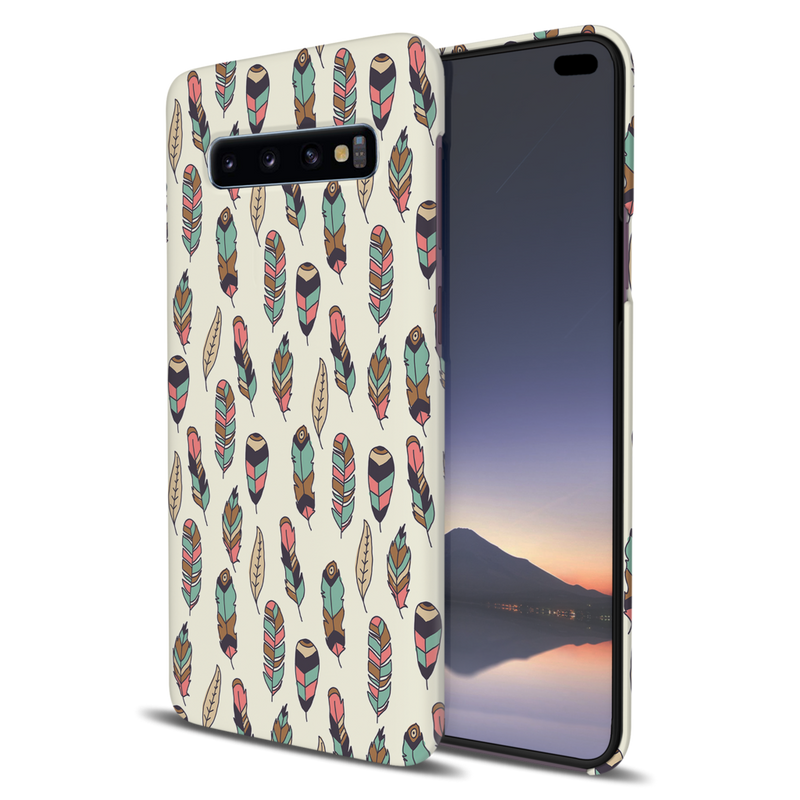Feather pattern Printed Slim Cases and Cover for Galaxy S10
