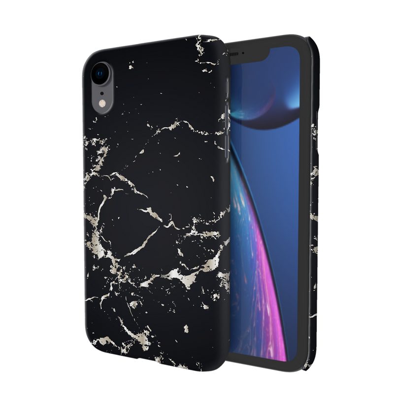 Dark Marble Printed Slim Cases and Cover for iPhone XR