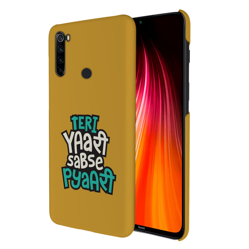 Teri Yari sabse pyari Printed Slim Cases and Cover for Redmi Note 8