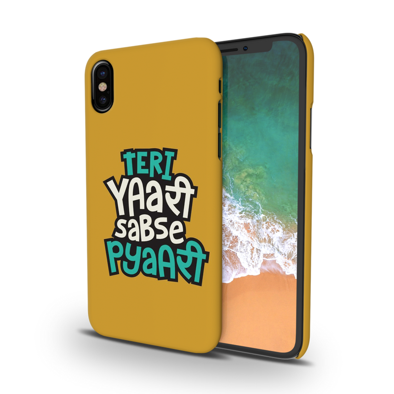 Teri Yari sabse pyari Printed Slim Cases and Cover for iPhone XS
