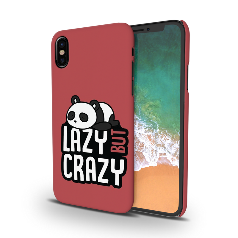 Lazy but crazy Printed Slim Cases and Cover for iPhone X