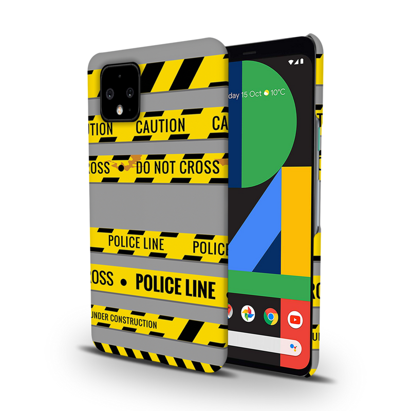 Police line Printed Slim Cases and Cover for Pixel 4