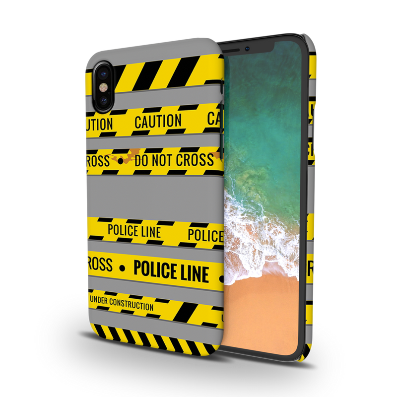Police line Printed Slim Cases and Cover for iPhone X