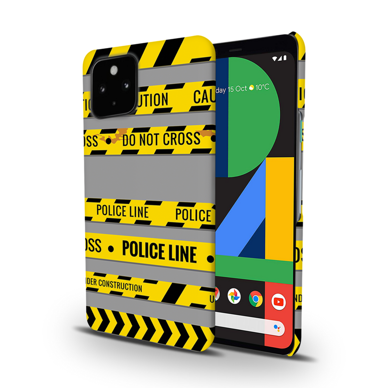 Police line Printed Slim Cases and Cover for Pixel 4A