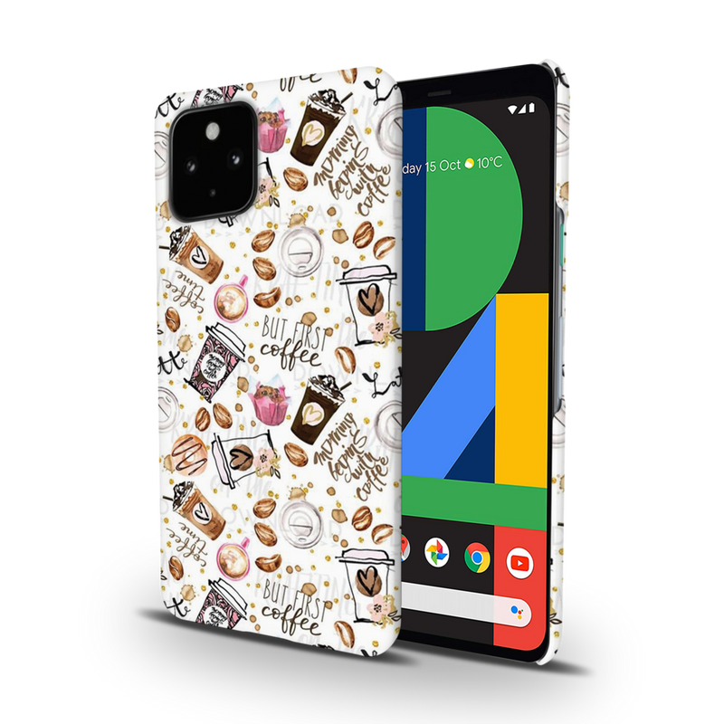 Coffee first Printed Slim Cases and Cover for Pixel 4A