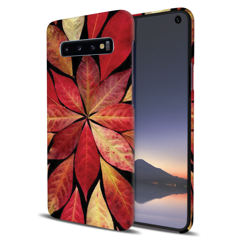 Red Leaf Printed Slim Cases and Cover for Galaxy S10
