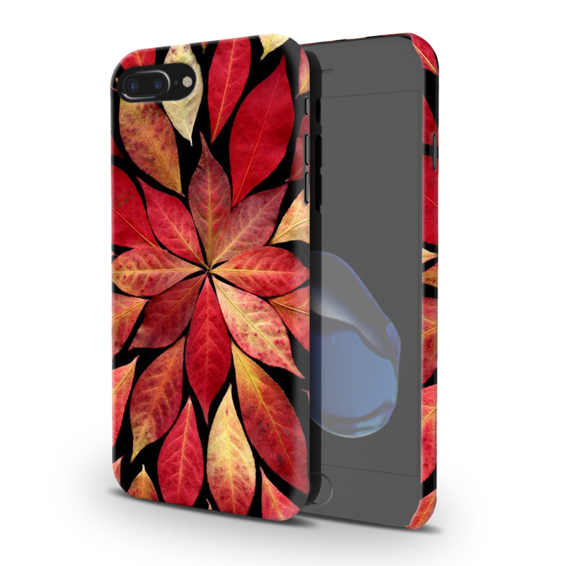 Red Leaf Printed Slim Cases and Cover for iPhone 8 Plus