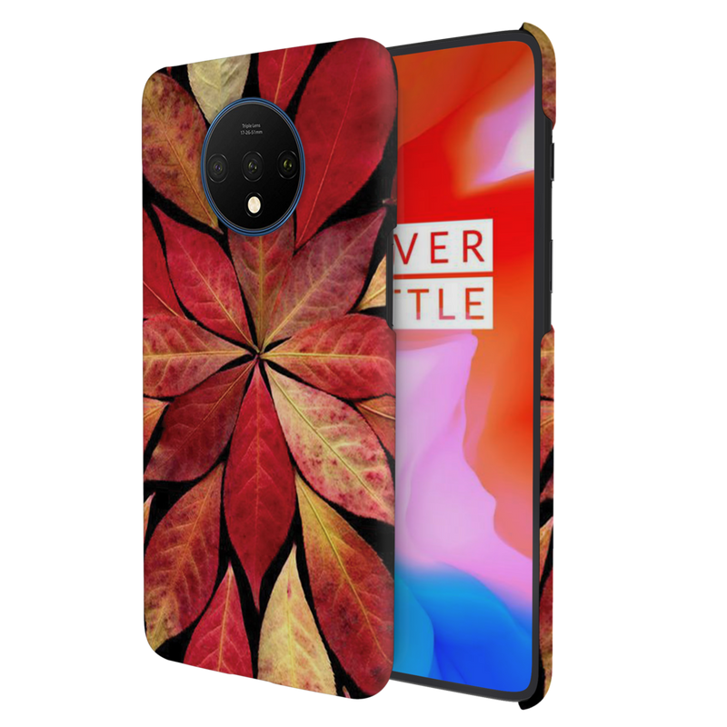 Red Leaf Printed Slim Cases and Cover for OnePlus 7T