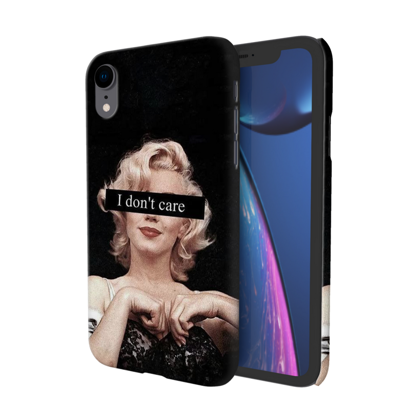 I Don't care Printed Slim Cases and Cover for iPhone XR